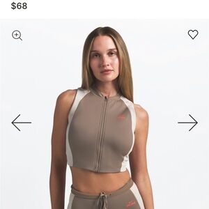 SKIMS Truffle and Stone Zip-Up Bra